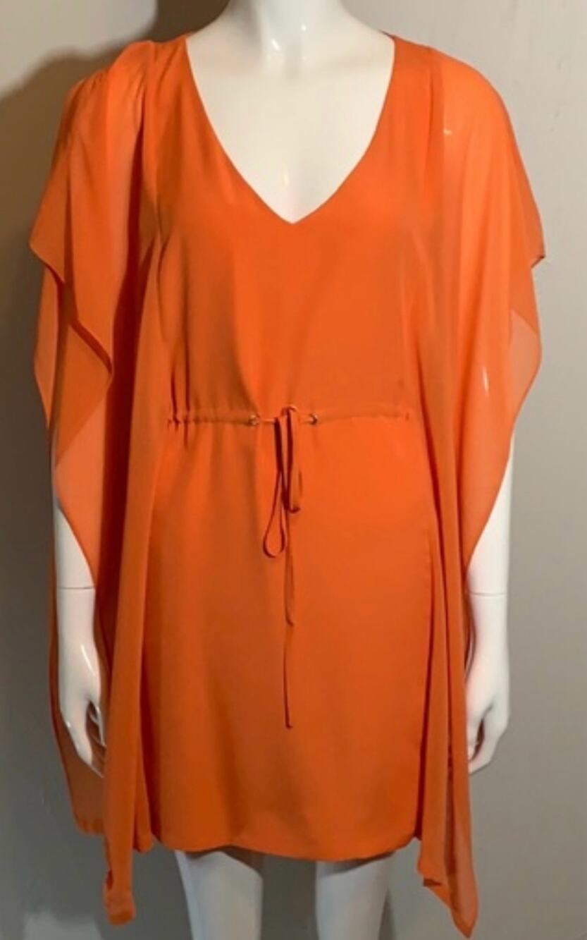 Bebe orange kaftan dress medium